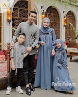 Koleksi Terbaru Sarimbit Fariz Fairuz by Hawa The Label Baju Muslim Seragam Couple Keluarga Mewah Anggun Elegan Outfit Hari Raya Lebaran Idul Fitri