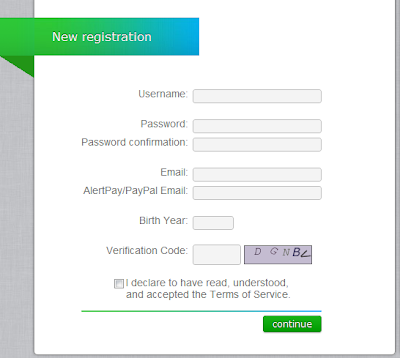 Neobux registration form for new users