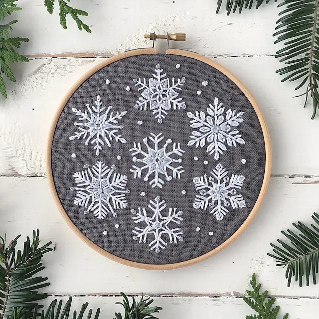 Embroidery Kit for Snowflake Design