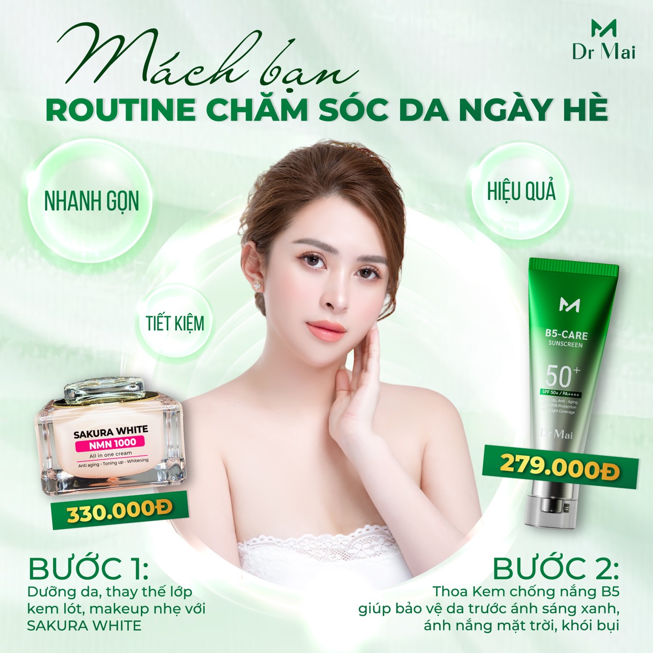 Mách bạn ROUTINE chăm sóc da ngày hè nhanh gọn hiệu quả