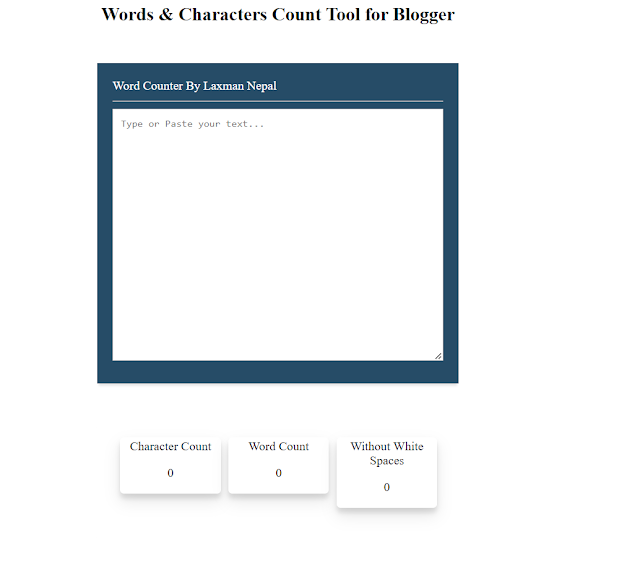 Word Counter By Laxman Nepal