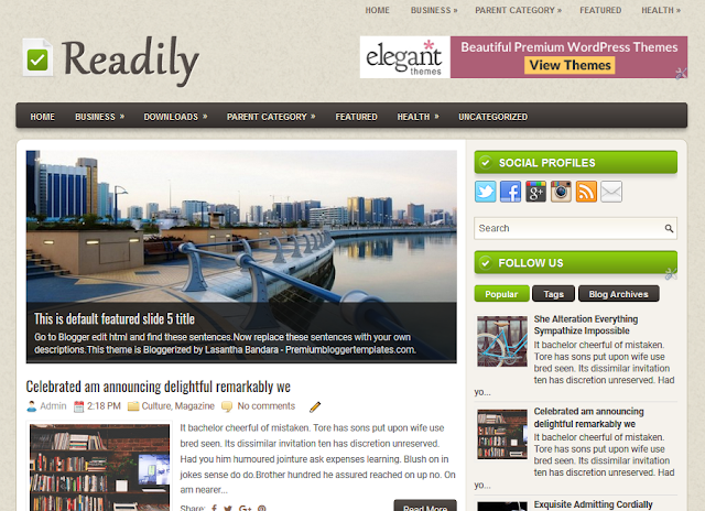 Readily Responsive Blogger Template