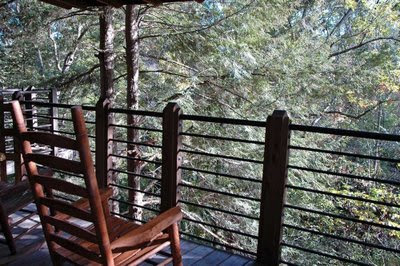 our balcony had a view of the stream below and was a great spot for reading and refreshments