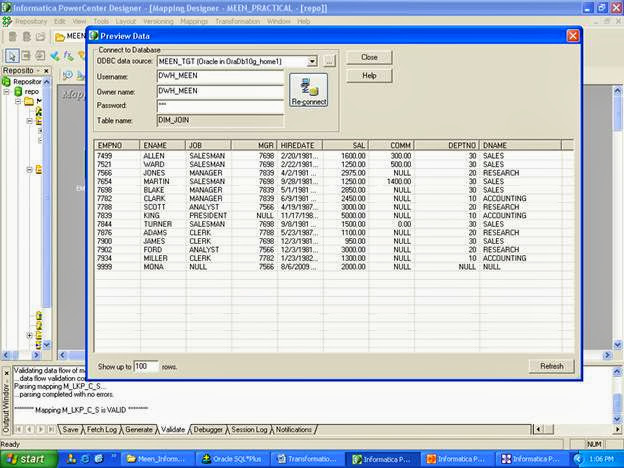 Lookup Transformation in Informatica