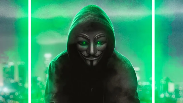 Anonymous, Mask, Guy, Green, Artist, Artwork