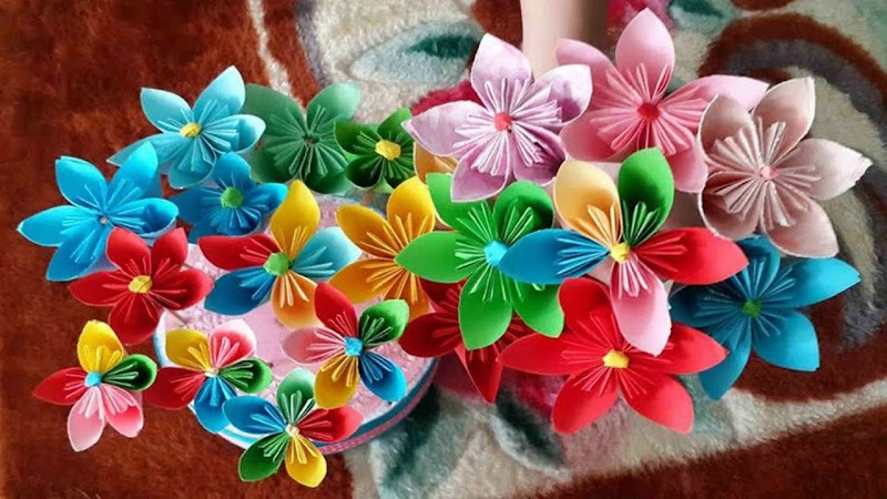 23+ Bunga Gantung Dari Kertas Origami