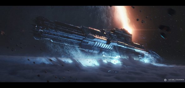 Antoine Collignon artstation deviantart ilustrações arte conceitual modelos 3D render ficção científica realista robôs espaço