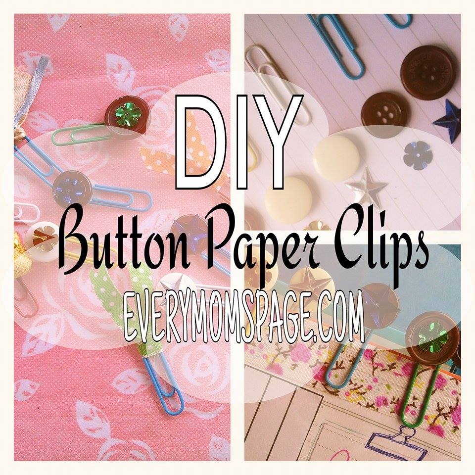 DIY: Sequined Button Paper Clips