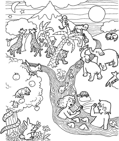 Download Adam And Eve Bible Coloring Pages For Kids - Colorings.net