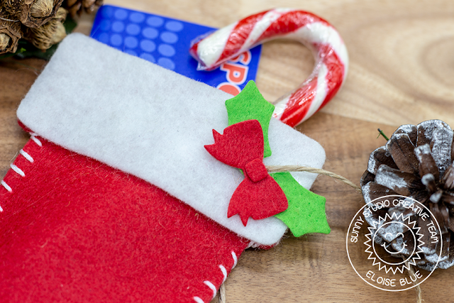 Sunny Studio Stamps: Stitched Felt Santa's Stocking by Eloise Blue