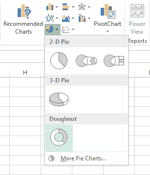 insert pie chart