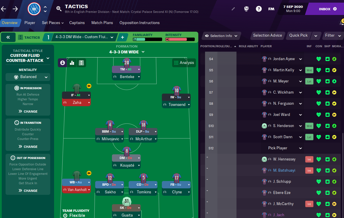 FM21 Palace Tactics