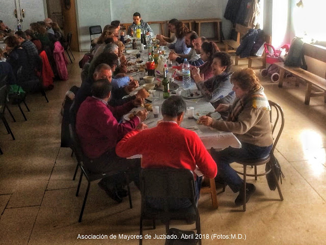 Juzbado, asociación de mayores, comida popular