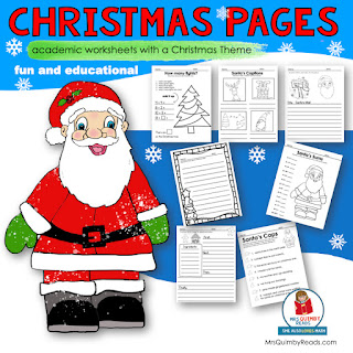 Christmas Pages, teacher materials, teaching resources, math, literacy