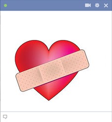 Bandaged heart emoticon