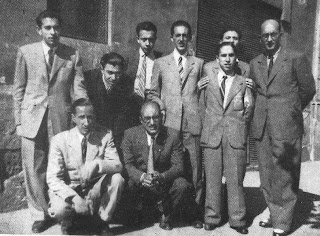 Algunos integrantes del equipo del Club Ajedrez Manresa en 1946