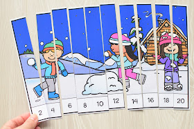 Winter Theme Learning Pack: Number Puzzles
