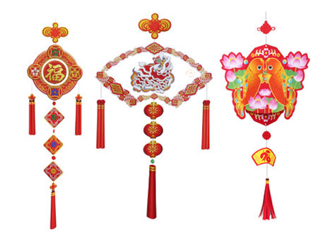 2012 Chinese New Year Papercrafts String Decorations