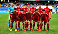 SELECCIÓN DE ESPAÑA SUB 21 - Temporada 2015-16 - Kepa, Bellerín, Vallejo, Saúl Ñíguez, Marco Asensio y Meré; Dani Ceballos, Duarte, Deulofeu, Óliver Torres y Munir - ESPAÑA Sub21 1 (Óliver Torres) SUECIA Sub21 1 (Engvall) - 13/10/2015 - Campeonato de Europa Sub21 de Polonia 2017, clasificación - Santa Cruz de Tenerife, España, estadio Heliodoro Rodríguez López