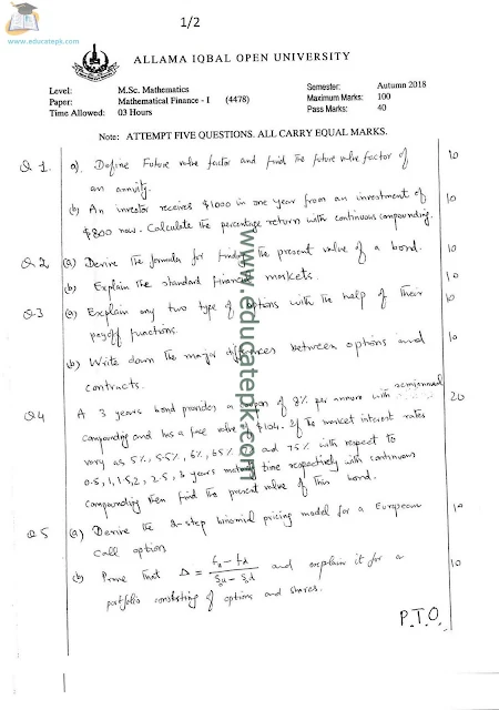 aiou-msc-mathematics-old-papers-4478