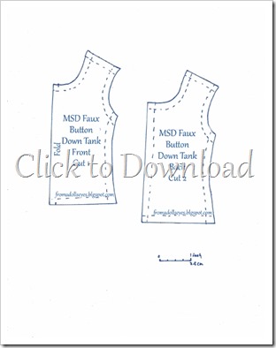 Msd Ball Jointed Doll Faux Button Down Tank Top Pattern