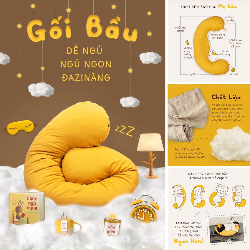[A159] Đừng bỏ qua gối cho bà bầu khi biết những công dụng này.