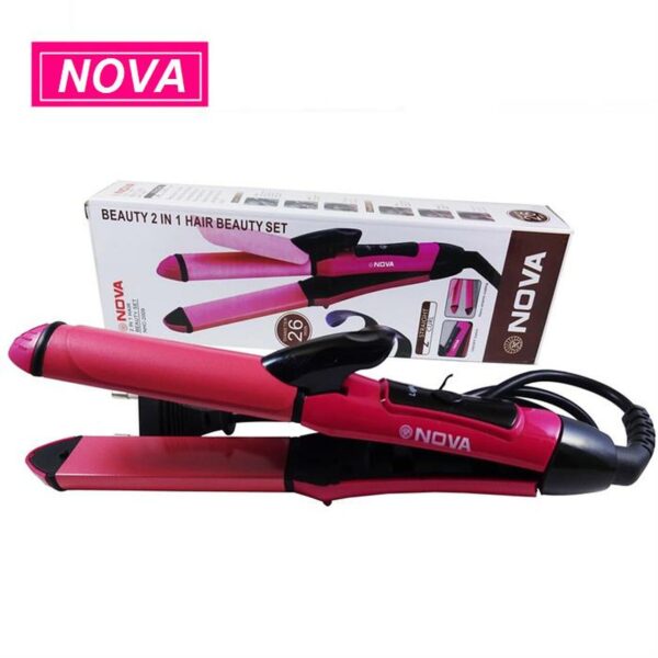 Nova 2 In 1 Hair Curler And Hair Straightener