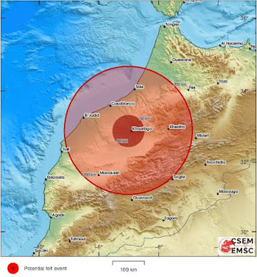 زلزال بقوة ٧ يضرب المغرب