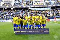 CÁDIZ C. F. Temporada 2021-22. Anthony Lozano, Ledesma, Luis Hernández, Fali, Víctor Chust, Negredo. Rubén Alcaraz, Espino, Akapo, Fede San Emeterio, Lucas Pérez. CÁDIZ C. F. 1 GETAFE C. F. 1 Sábado 19/02/2022, 18:30 horas. Campeonato de Liga de 1º División, jornada 25. Cádiz, estadio Nuevo Mirandilla: 15.948 espectadores. GOLES: 0-1: 6’, Borja Mayoral, de penalti. 1-1: 45+2’, Álvaro Negredo.