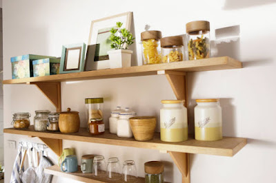 wooden Kitchen Shelves & Shelves