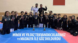 ​Minik ve Yıldız Tekvandocularımız 11 Madalya ile Göz Doldurdu