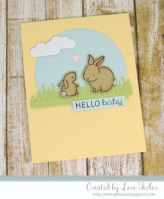 Hello Baby card-designed by Lori Tecler/Inking Aloud-stamps and dies from Lawn Fawn