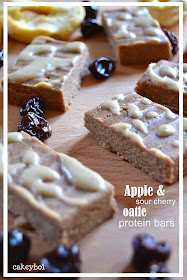 Apple and Sour Cherry Oatie Protein Bars