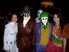 Halloween Rorschach and Joker costumes