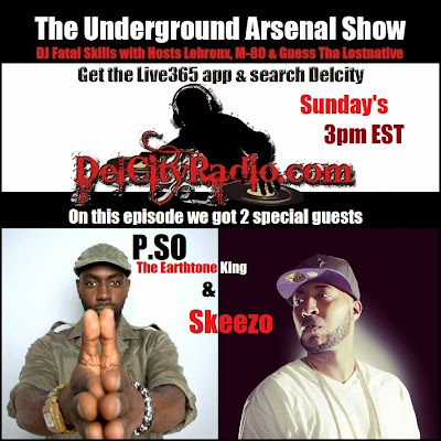 http://www.mixcloud.com/DelCityRadio/the-underground-arsenal-show-with-special-guests-pso-the-earthtone-king-skeezo/