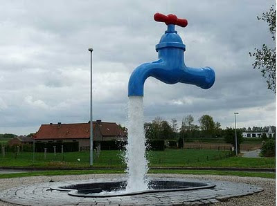 Floating Tap Optical Illusion