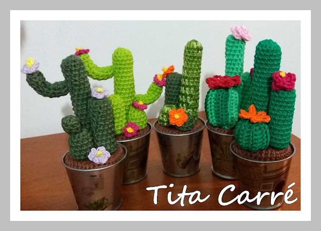 Meus Cactus em crochet