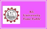 KL University Time Table