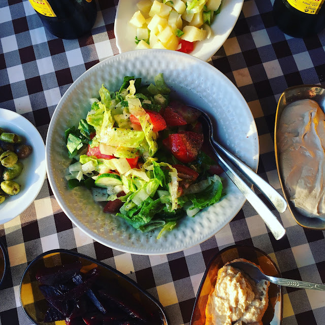 Cypriot salad and dips