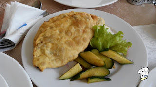 Fried Dumplings with pickled cucumber at UB2 restaurant