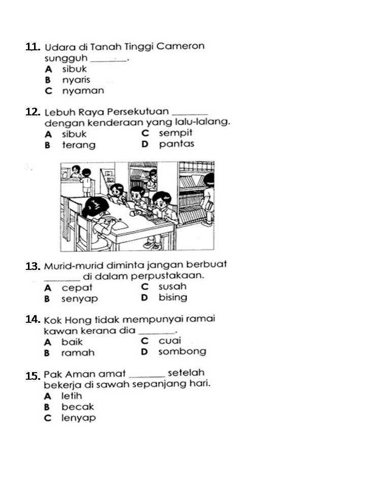 Bicara kehidupan: soalan pemahaman bahasa melayu tahun 3