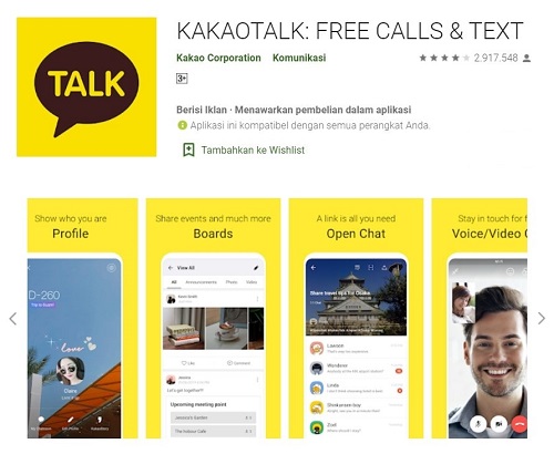 Download aplikasi kakao talk populer di korea