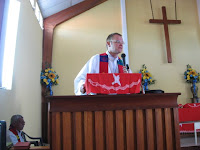 Instalación nuevo pastor capellán - foto: Carlos Figueroa, Fabiola Vásquez, Félix Galicia y José Figueroa (09/03/08)