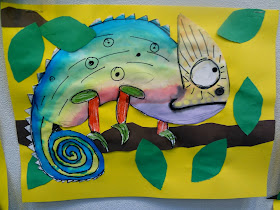 Chameleons kids art project