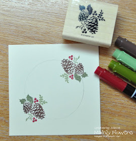 stamping with markers christmas