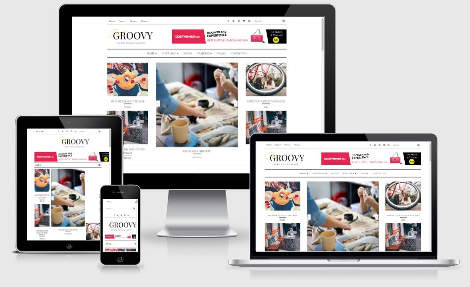 Groovy Fashion Magazine Blogger Template