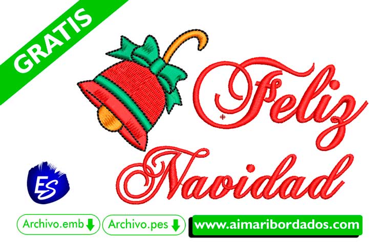 Letras feliz navidad para bordar a máquina DESCARGA GRATIS