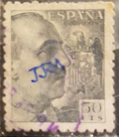 Sello General Franco 1940 - variante en dentado