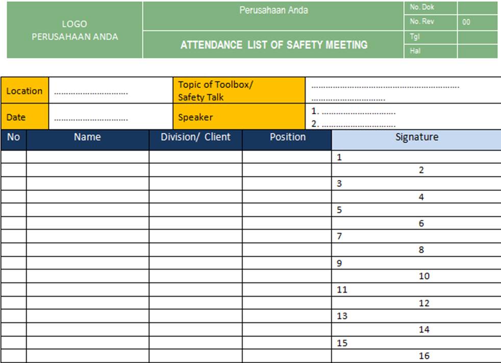 PT. Sistem Manajemen Utama: Paket Formulir Kosong (blank 