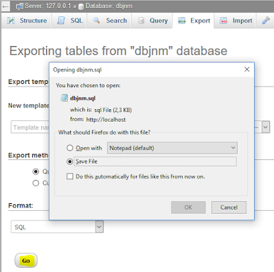 Cara Backup, Export, Import Database MySQL